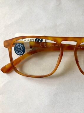 New Aviator Unisex Honey Tortoise Peepers Blue Light Filter Glasses‎ +0.00